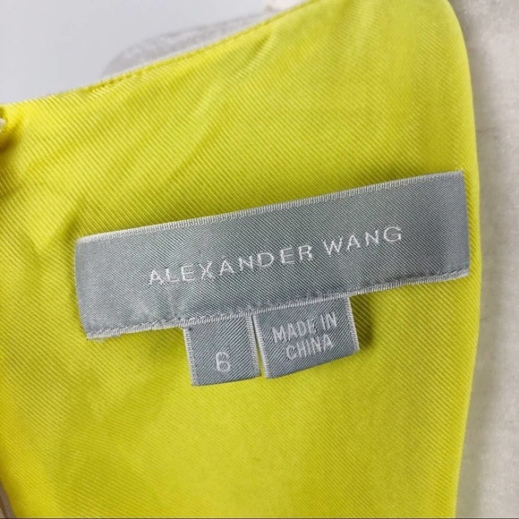 Alexander Wang Mini Silk Dress Colorblock A-Line Pleated Party Size 6 - Picture 13 of 14